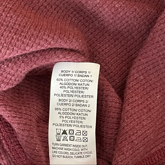 Lucky Brand Lace Crochet Sleeve Thermal Top - Picture 5 of 8